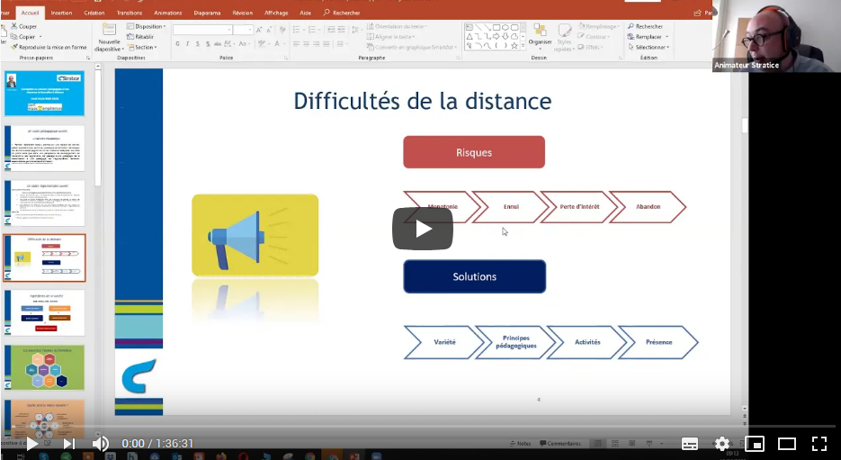 webinaire s&eacute;quences p&eacute;dagogiques &agrave; distance